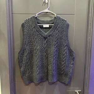 Old Navy Charcoal V-Neck Sweater Vest